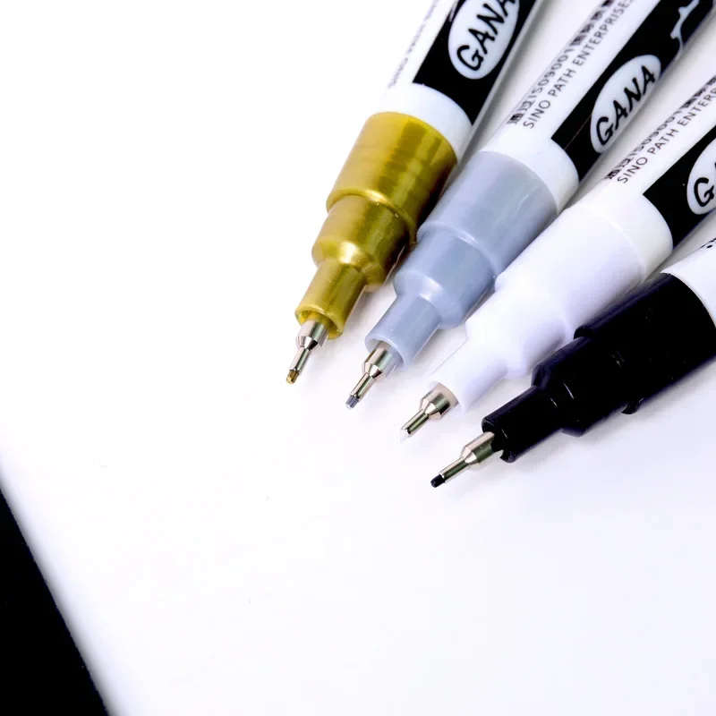 Model Kit Markers - 4 шт./компл., белые, черные перманентные маркеры