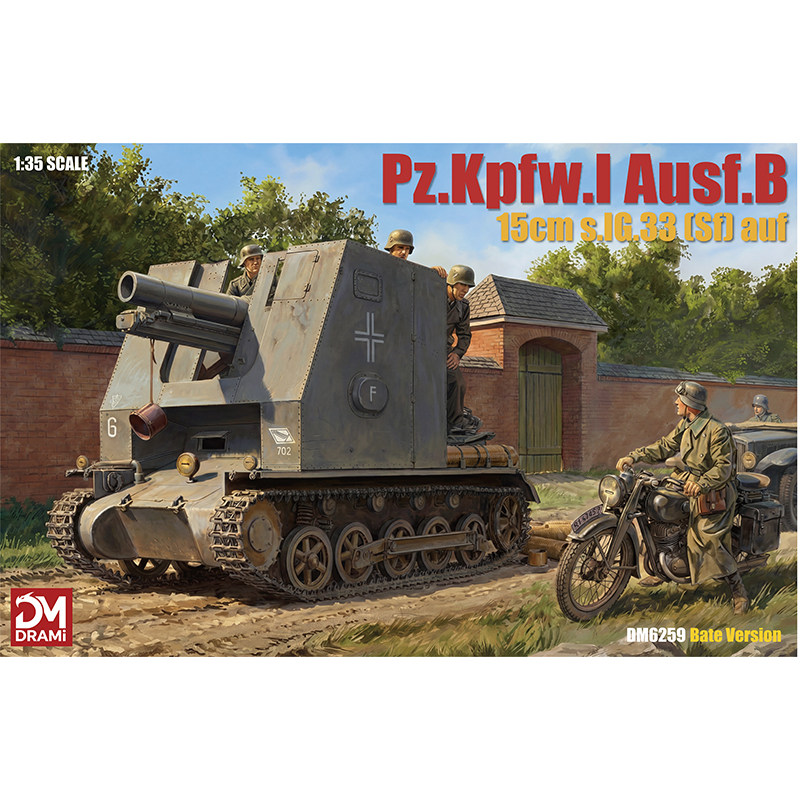 Model Kit Locomotive - DRAMI DM6259 1/35 15cm s.IG.33 (Sf)