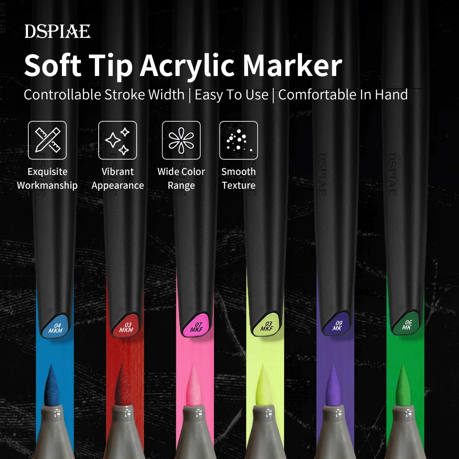 Model Kit Markers - Набор маркеров DSPIAE с мягким наконечником